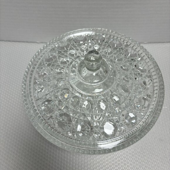 Indiana Glass Windsor Clear Glass 7-1/2" Bowl with Lid - Picture 2 of 5